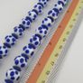 Antique Venetian Style White Blue Dotted Glass Beads Necklace Image 7