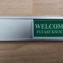 Door sign Do not disturb and Welcome please knock Image 2