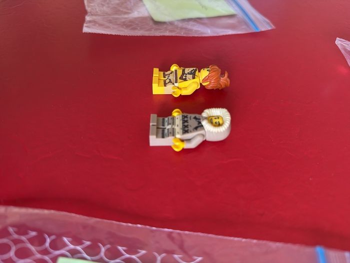 lego CMF series 5 x 2 ice fisherman cavewoman