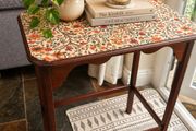 Unique vintage floral side table (Pending)
