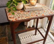 Unique vintage floral side table