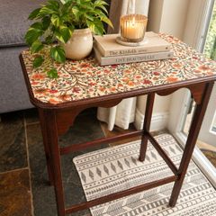 Unique vintage floral side table