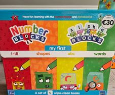 Number blocks set of 4 wipe clean books