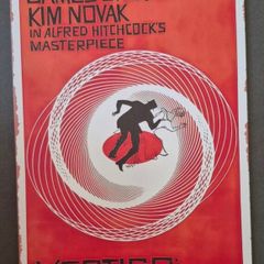 Vintage Style metal sign, Vertigo, Alfred hitchcock film advertisement .