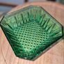 Vintage Pair of green glass dishes Image 3