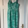New Look fitted midi dress green and white size 8 Image 2