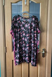 Floral beach cover up, One size