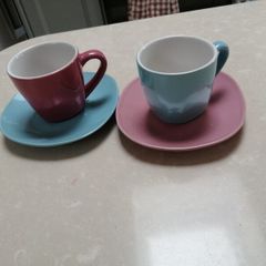 Midcentury unused coffee cups and saucers