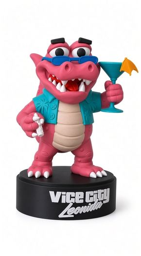 Vice City Leonida Crocodile  3D Printed Collectible GTA decoration