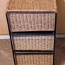 x2 Set of Wicker 3 Tier Drawers Image 5