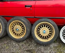 BMW e30 wheels, 5 lug, 3 new tyres 195/50/R15