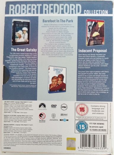 Robert Redford 3 Movie Collection Boxset [3xDVD Movies]