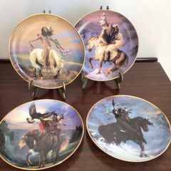 Franklin Mint Western Heritage Museum collectors plates x 4 Artwork by Hermon Adams