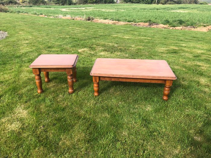 Coffee table with matching lamp table
