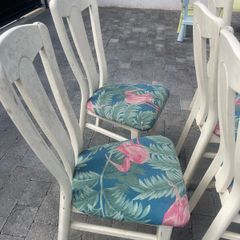 8 solid wood chairs