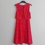 Oasis red lace dress with nude underlay Image 2
