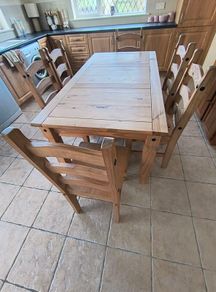 Pine Table + 6 Chairs