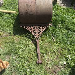 antique lawn roller