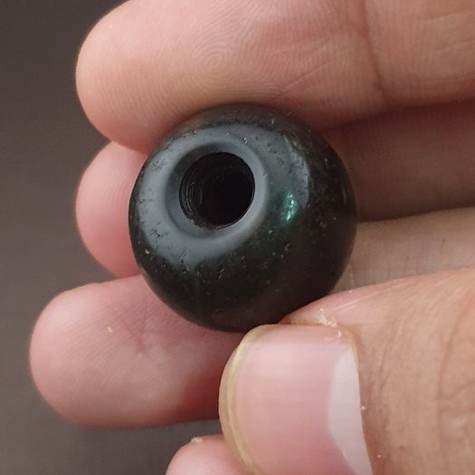 Vintage Natural Pattern Suliemani Tire Shape Agate Bead Amulet