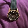 Bulova Sport Chronograph gold  Dial Mens Watch with silicone strap brand new Image 2