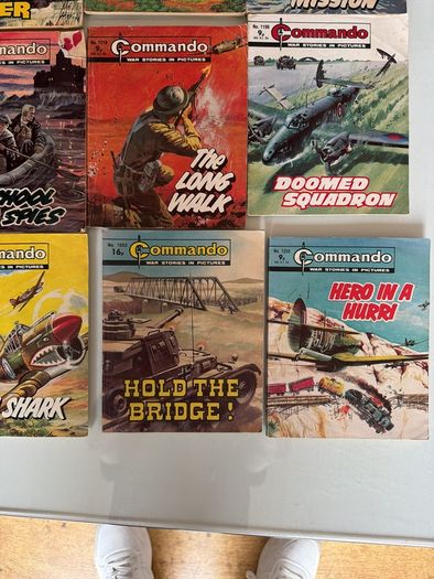 Commando books magazines x 9