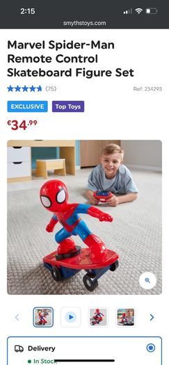Marvel Spider-Man Remote Control Skateboard Figure Set