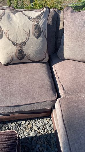 brown corner sofa
