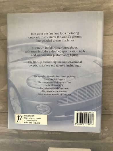 Dream car book hardback at least 20 years old a5 size