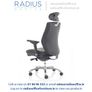 Domino High Back Posture Chair with Arms and Headrest Image 4