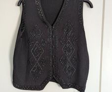 Ravishing vintage woman beads gilet