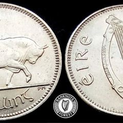 [#732] - Ireland 1966 | Irish 1s | One Shilling | Bull | KM.14a | UNC