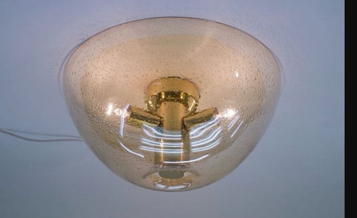 Vintage German glass ceiling light c1970