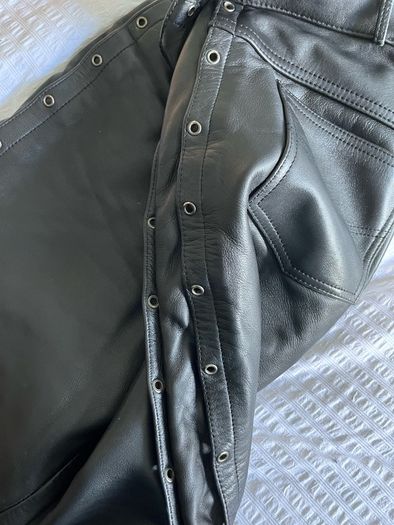 Leather biker trousers - Raberg