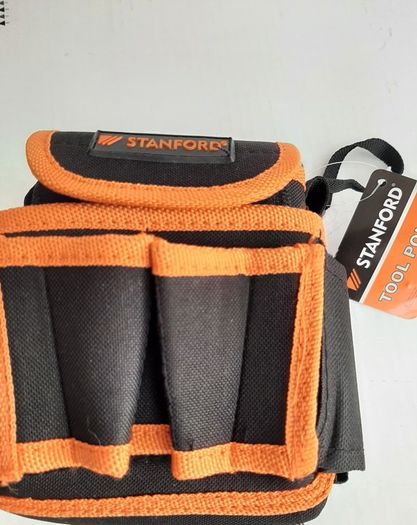 New tool pouch tag attached