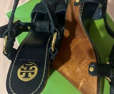Beautiful TORY BURCH Platform Wedge Sandals 41 New Animal Print