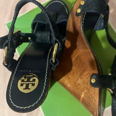 Beautiful TORY BURCH Platform Wedge Sandals 41 New Animal Print