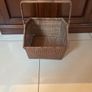 Vintage wicker basket with handle Image 2