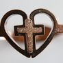 Cross in Heart Bangle Bracelet Image 10