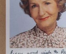 Eileen Derbyshire signed photo - Coronation Street Emily Bishop