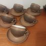 Fabulous Vintage Retro 1970s Set of Six Tea/Coffee Duos by Denby in the Rustic Cotswold Pattern Image 3