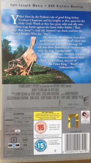Monty Python And The Holy Grail [1975] Graham Chapman, John Cleese, Terry Gilliam, Eric Idle, Terry Jones & Michael Palin (PSP-UMD Movie)