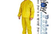 Yellow M-Medium Waterproof Professional Work Rain Suit - Jacket + Over Trousers