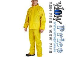 Yellow M-Medium Waterproof Professional Work Rain Suit - Jacket + Over Trousers