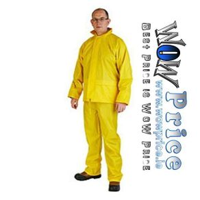 Yellow XL-XLarge Waterproof Professional Work Rain Suit - Jacket + Over Trousers