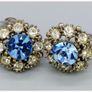 Vintage Signed Sphinx Diamante CLip On Earrings Image 7