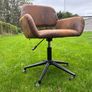 Vintage Style Faux Suede Office Chair Image 2