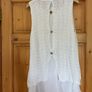 Saloos ladies sleeveless white tunic top plus size - New Image 2