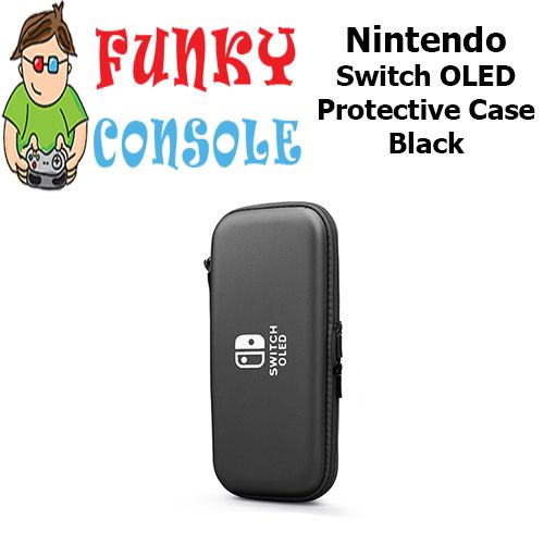 Nintendo Switch OLED Console EVA Hard Protective Case Zip Cover Carry Bag Pouch Black