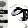 Bathroom Tap  Waterfall Elegant Single-Handle Design |Chrome, Black, or White Image 5