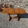 Solid Oak Extending Dining Table and 4 Chairs. Image 4
